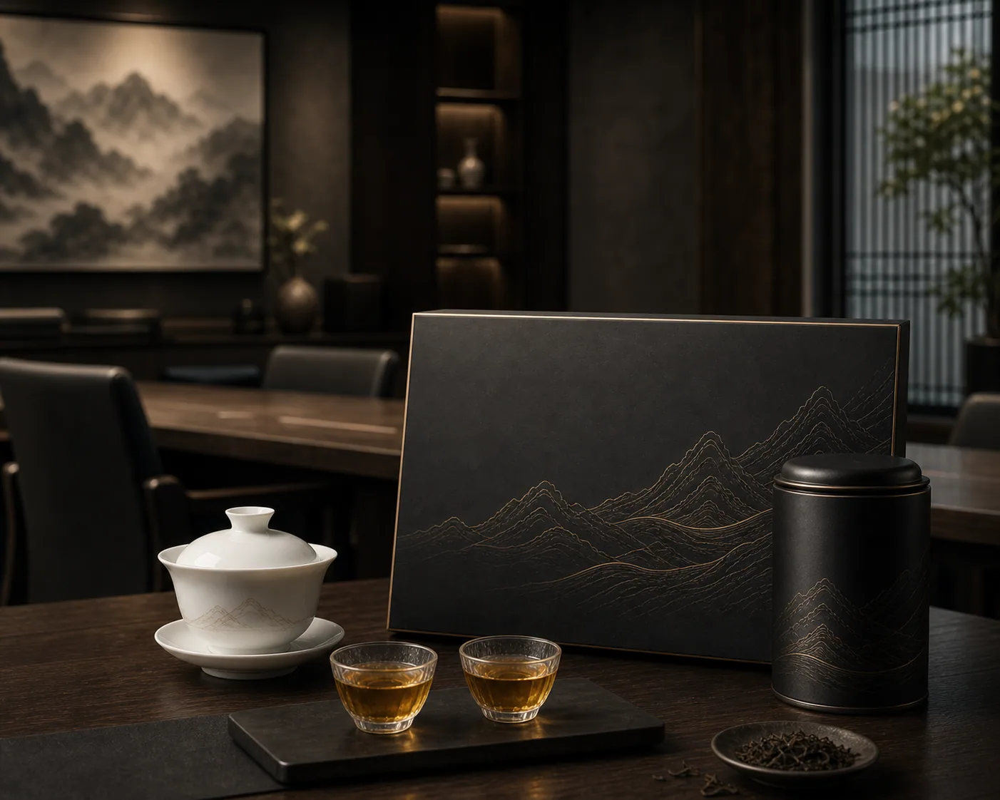 现代东方商务会客茶席
