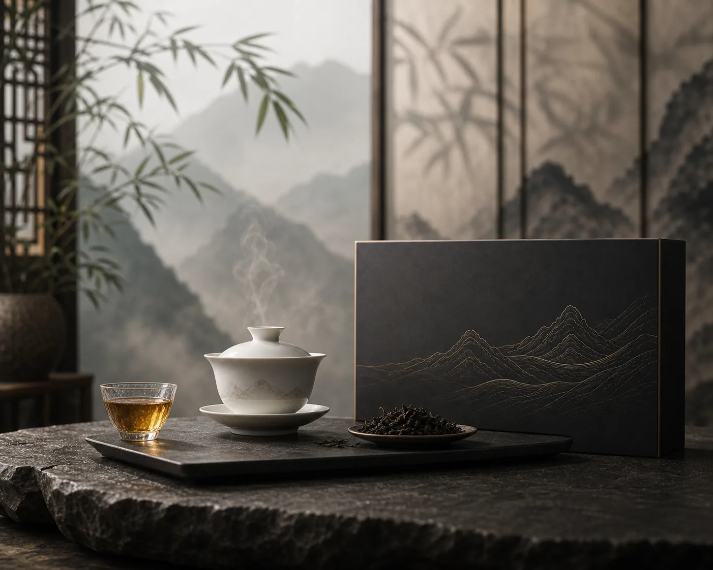 安静克制的现代中式茶室